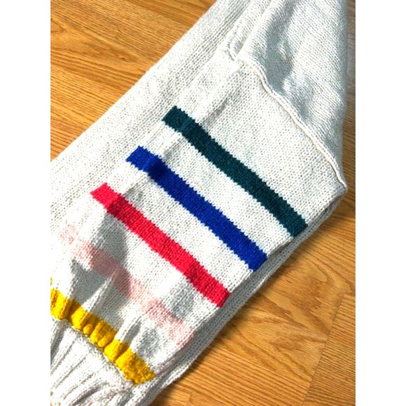 Torrid 2X - heavy sweater - cream with rainbow sleeves -women's - Picture 2 of 3